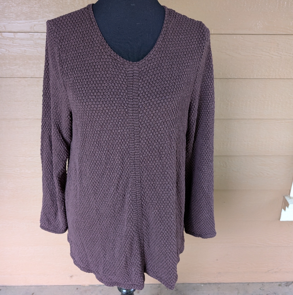 Habitat Chocolate Textured Knit Top